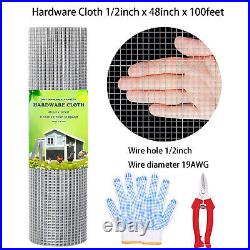 1/2inch Hardware Cloth Welded Wire Mesh Chicken Wire Poultry Fence 48in x 100ft