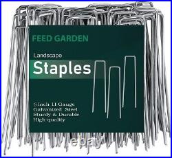 1000-25 Galvanized Landscape Staples 11 Gauge Garden Stakes Fabric SOD Yard Pins