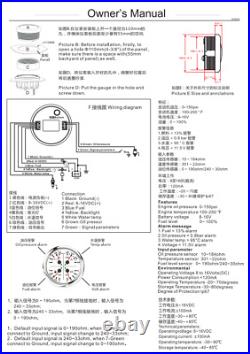 110mm 2 Gauge Set GPS Speedometer Tachometer 0-200km/h 4 in 1 Gauge with Senders