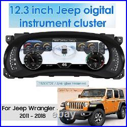 12.3 Digital Dash Instrument Cluster fr Jeep Wrangler JK, Speedometer Replacement