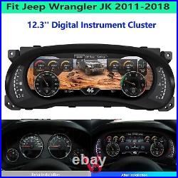 12.3 Digital Dash Instrument Cluster fr Jeep Wrangler JK, Speedometer Replacement