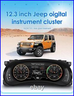 12.3 Digital Dash Instrument Cluster fr Jeep Wrangler JK, Speedometer Replacement