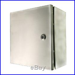 12 x 12 x 6 In 304 Stainless Steel Electrical Enclosure 16 Gauge IP65