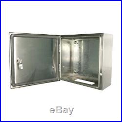 12 x 12 x 6 In 304 Stainless Steel Electrical Enclosure 16 Gauge IP65