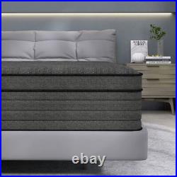 1214 Mattress in A Box Hybrid InnerSpring Twin Full Queen King Size Cool Black