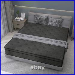 1214 Mattress in A Box Hybrid InnerSpring Twin Full Queen King Size Cool Black