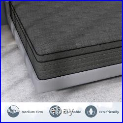 1214 Mattress in A Box Hybrid InnerSpring Twin Full Queen King Size Cool Black