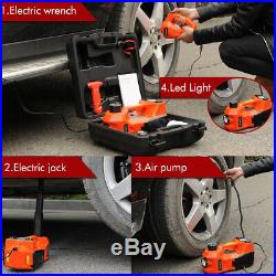 12V 3Ton Car Electric Tire Lifting Car Jacks With Impact Wrench And Tire Gauge