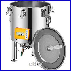 13.2 Gal Brew Bucket Fermenter Conical Ferment Tanks Ferment Pot LCD Temp Gauge