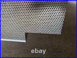 14 gauge, stainless steel 304 perforated sheet, 40 x 36 minus 4.25 x 1.5 cut
