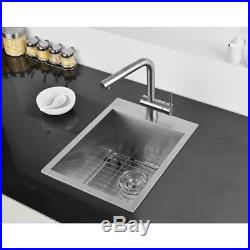 15 x 20 inch Drop-in Topmount Bar Prep Sink 16 Gauge Stainless Steel Single