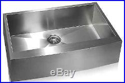 16 Gauge Apron Front Farmhouse Stainless Steel Kitchen Sink Undermount 30 inch