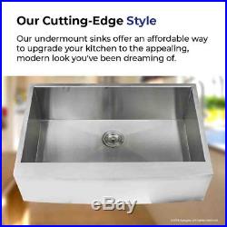 16 Gauge Apron Front Farmhouse Stainless Steel Kitchen Sink Undermount 30 inch