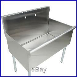 16 Gauge Commercial Kitchen Utility Sink Stainless Steel 36 x 24 x 14 Bowl