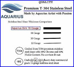 16 Gauge Durable Undermount Stainless Steel Kitchen Sink Grid Strainer Package