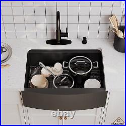 16-Gauge Single Bowl Farmhouse Apron Workstation Stainless Steel Kitchen Sink
