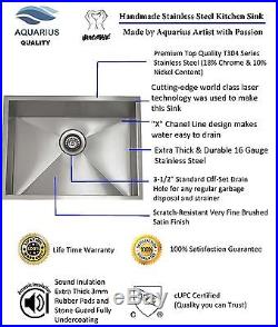16 Gauge Stainless Steel Undermount Kitchen Sink Grid Strainer Package 23 inch