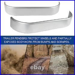 16 Gauge Steel Galvanized Trailer Fenders Fits Tandem Axle 13 14 15 16 Tires