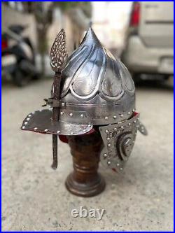 16 Gauge Steel Medieval Ottoman Helmet Islamic Knight Historical Helmet