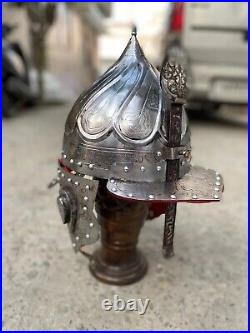 16 Gauge Steel Medieval Ottoman Helmet Islamic Knight Historical Helmet