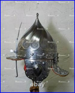 16 Gauge Steel Medieval Ottoman Helmet Islamic Knight Historical Helmet Hussar