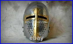 16 Gauge Steel Medieval Sugarloaf Helmet Reenactment Fighting Helmet