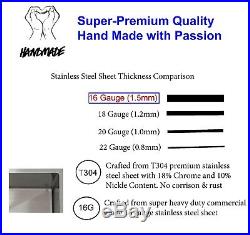 16 Gauge Undermount Stainless Steel Kitchen Sink Faucet Grids Strainer Package