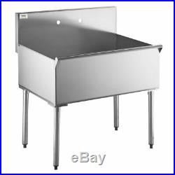 16Gauge 36 Commercial Kitchen Utility Sink Stainless Steel 36 X 24 X 14 Bowl