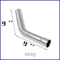 16pcs Stainless Steel Custom Mandrel Exhaust Tubing Pipe Kit Straight & Bend