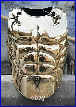 18 Gauge Brass Medieval Roman Greek Muscle Armor Cuirass Breastplate