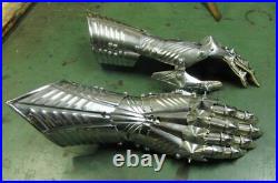 18 Gauge Medieval Articulated Steel Functional Gauntlets Gothic Style