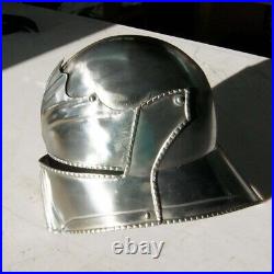 18 Gauge Steel Blackened Medieval Paladin Movie Sallet Helmet