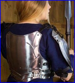 18 Gauge Steel Lady Armor Jacket With Shoulder Plates Handmade Perfect