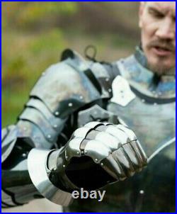 18 Gauge Steel Larp Gauntlet SCA Gloves Reenactment Cosplay medieval costume