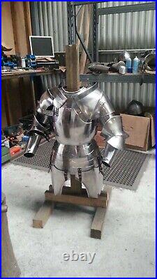 18 Gauge Steel Medieval Half Suit Armor Royal Cuirass With Pauldrons & Arm Guard