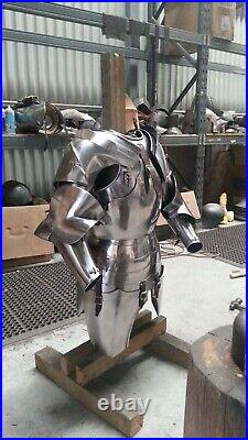 18 Gauge Steel Medieval Half Suit Armor Royal Cuirass With Pauldrons & Arm Guard