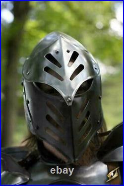 18 Gauge Steel Medieval Helmet Medieval Helmet Cuirass Battle Knight Breastpla
