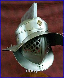18 Gauge Steel Medieval Sca Helmet Fabri Armour Gladiator Collectibles Helmet