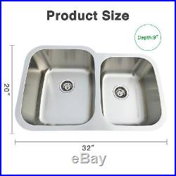 18 Gauge Topmount Undermount Stainless Steel Single Double Bowl Kitchen Bar Sink