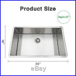 18 Gauge Topmount Undermount Stainless Steel Single Double Bowl Kitchen Bar Sink