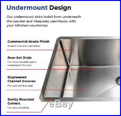 18 Gauge Undermount Stainless Steel Kitchen Sink Grid Strainer Collander 28 inch