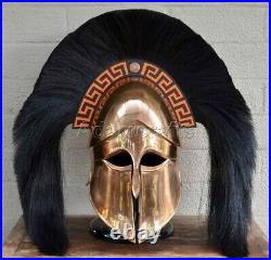 18 gauge Steel Copper Coated Medieval Greek Corinthian Helmet Spartan Helmet