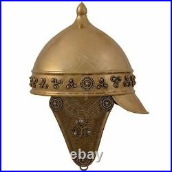18 gauge Steel Medieval Knight Celtic Helmet Dubh