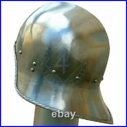 18 gauge Steel Medieval Knight Open German sallet Helmet Halloween Gift