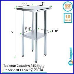 18 in. X 18 in. Stainless Steel Table