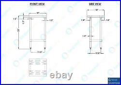 18 in. X 18 in. Stainless Steel Table