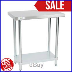 18 x 30 Stainless Steel Work Prep Shelf Table Commercial Restaurant 18 Gauge