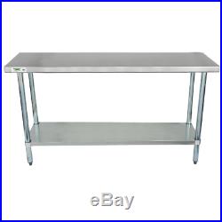 18 x 60 Stainless Steel Work Prep Shelf Table Commercial Restaurant 18 Gauge