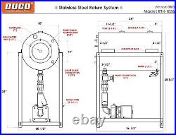 18x36 Stainless Steel (3 mm Thick) Boiler Condensate Return Tank Complete Set