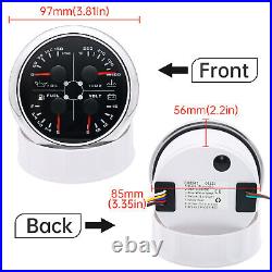 2 Gauge 85mm Car GPS Speedometer 200MPH withtacho&85mm Fuel Temp Oil Pressure Volt